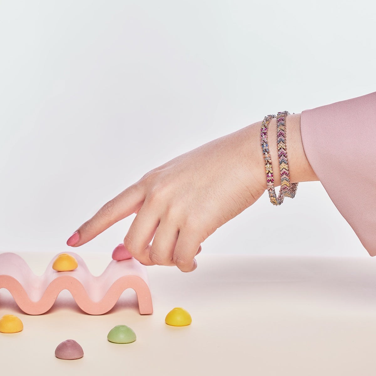 [Goodv]Bracelet de fête taille émeraude coloré et éclatant