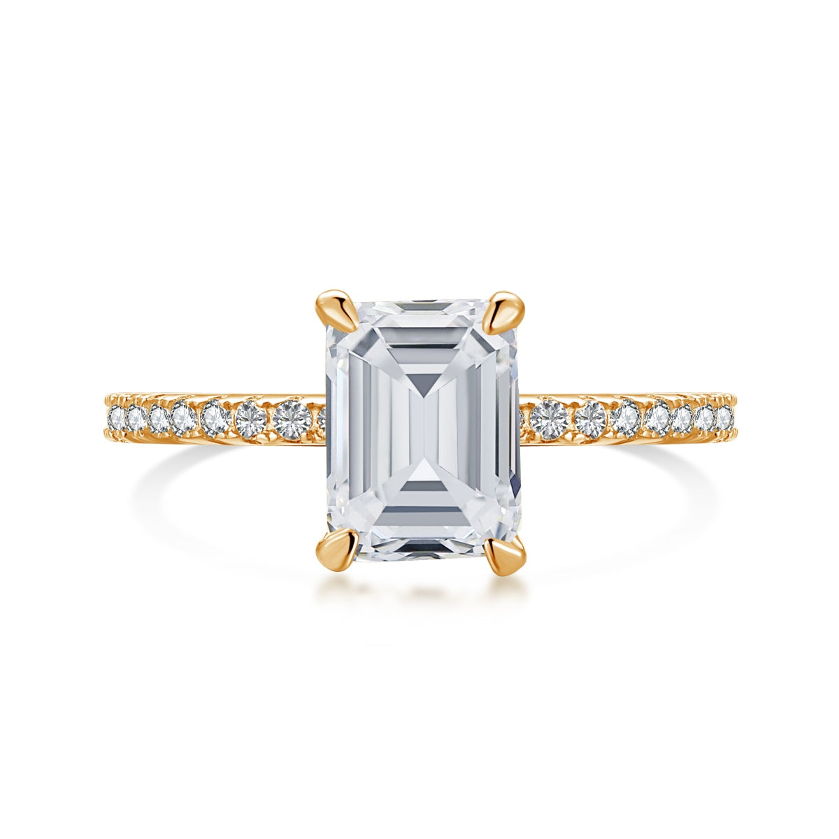 [Goodv] Bague de fête scintillante et ornée de 2,0 carats à coupe radiante