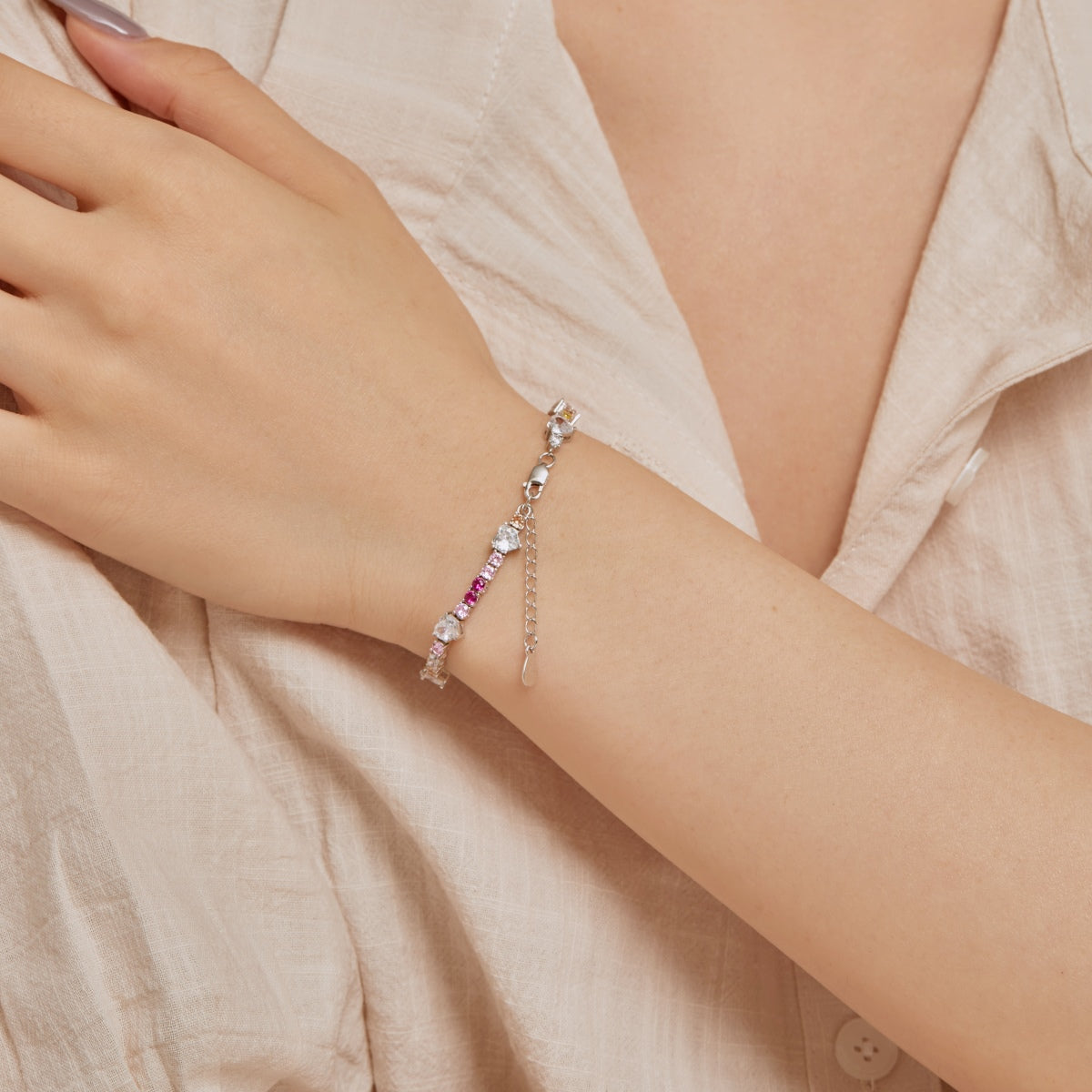 [Goodv] Bracelet d'amoureux rond en forme de cœur romantique