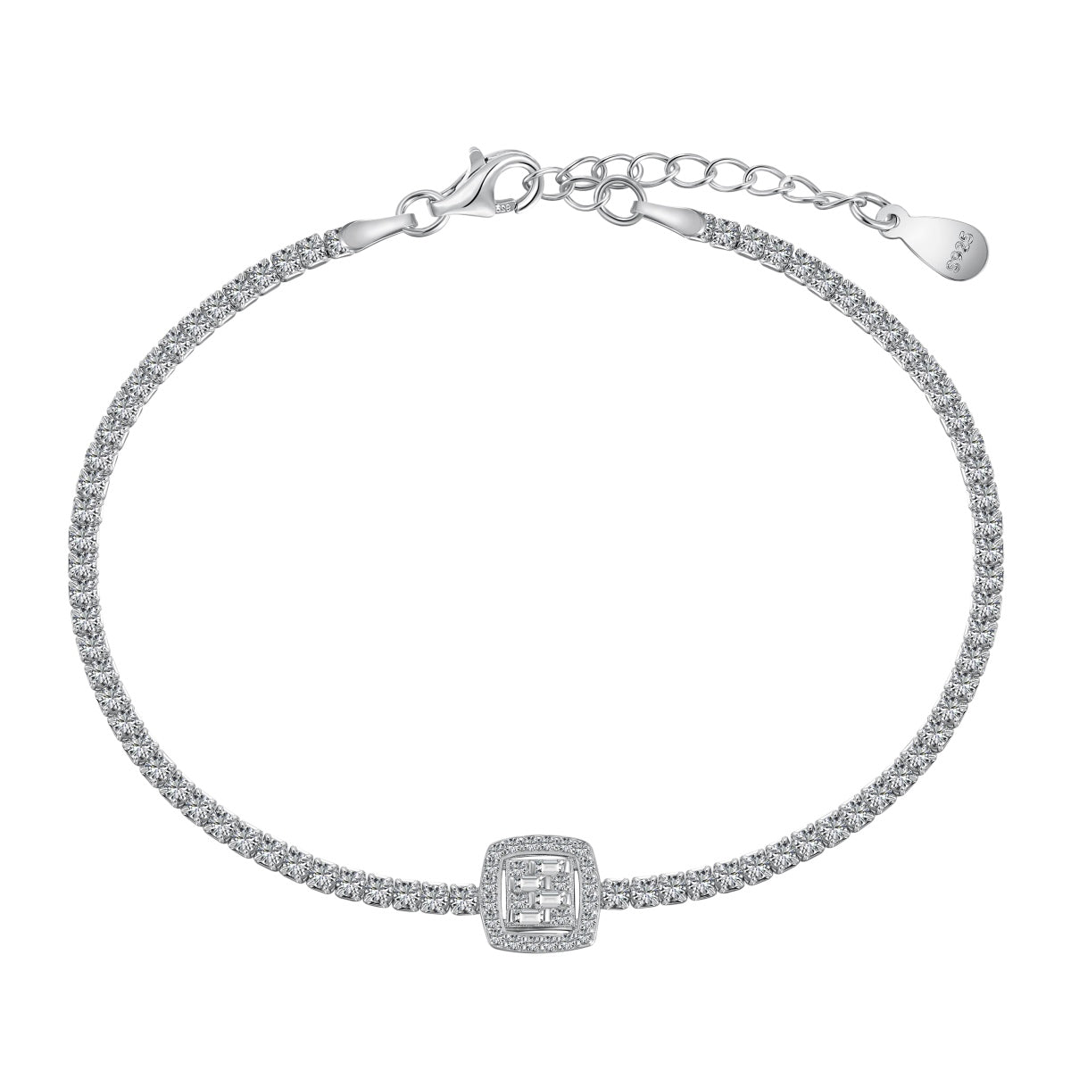 [Goodv] Bracelet de banquet luxueux et éblouissant de forme carrée