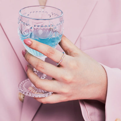 [Goodv]Dainty Colorful Round Cut Party Ring