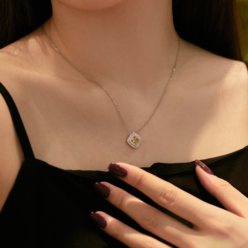 [Goodv]Sparkling Asscher Cut Necklace