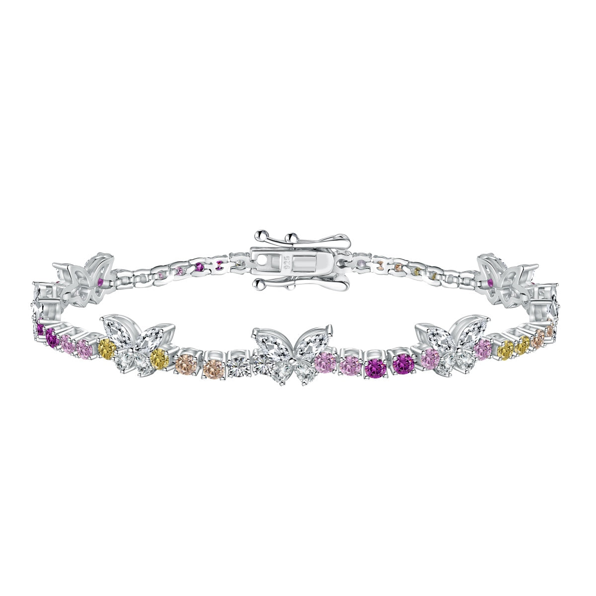 [Goodv]Bracelet quotidien rond en forme de papillon coloré et orné