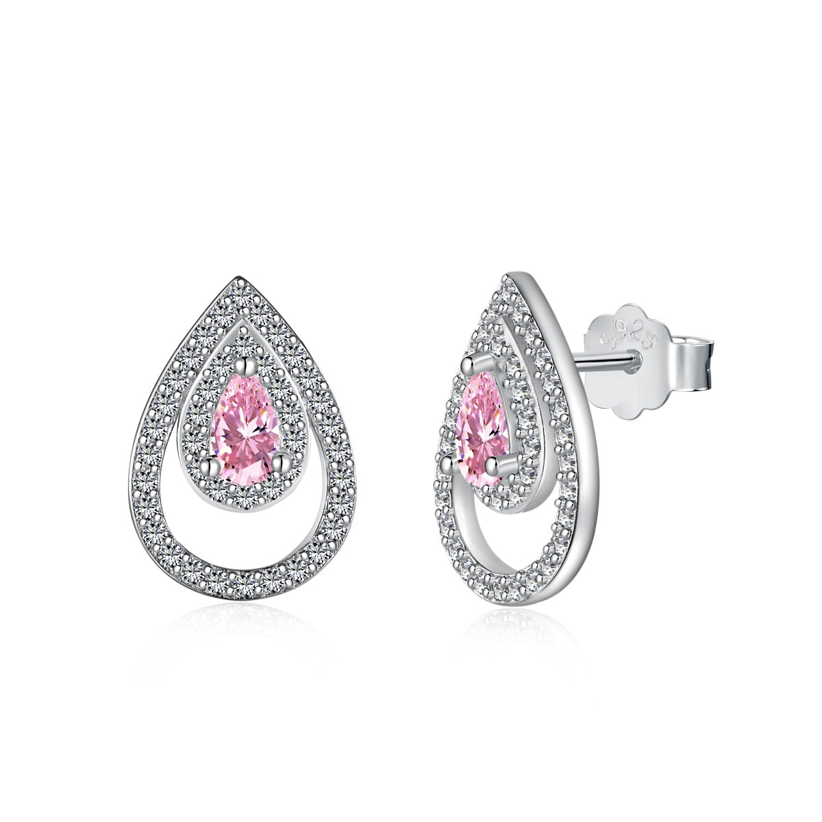 [Goodv]Sparkling Delicate Water Drop Shape Daily Earrings