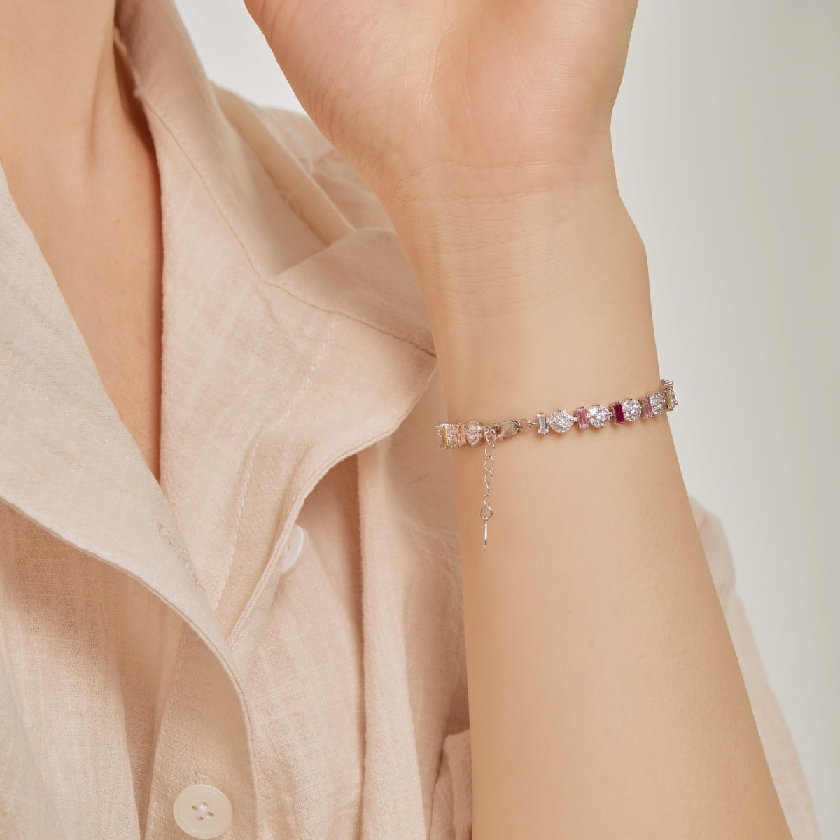 [Goodv]Bracelet quotidien de forme ronde colorée et rayonnante