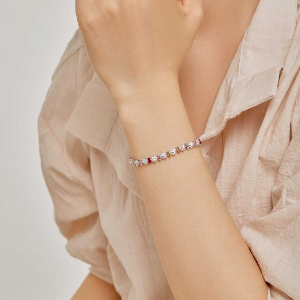 [Goodv]Bracelet quotidien de forme ronde colorée et rayonnante