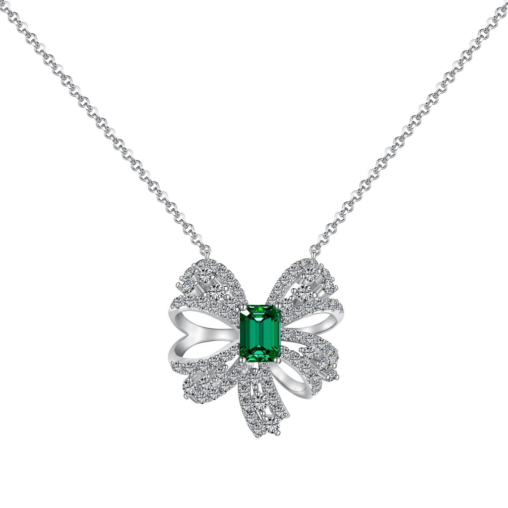 [Goodv]Luxurious Flower Shape Emerald Cut Necklace