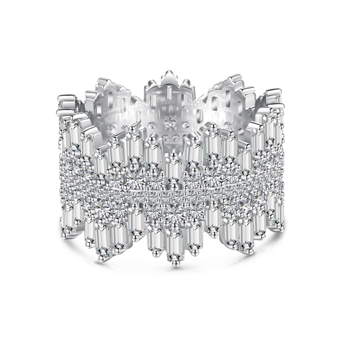 [Goodv] Bague quotidienne luxueuse et colorée à coupe radieuse