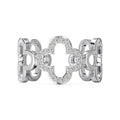 [Goodv]Hollow Design Four-Leaf Clover Flower Shape Ring