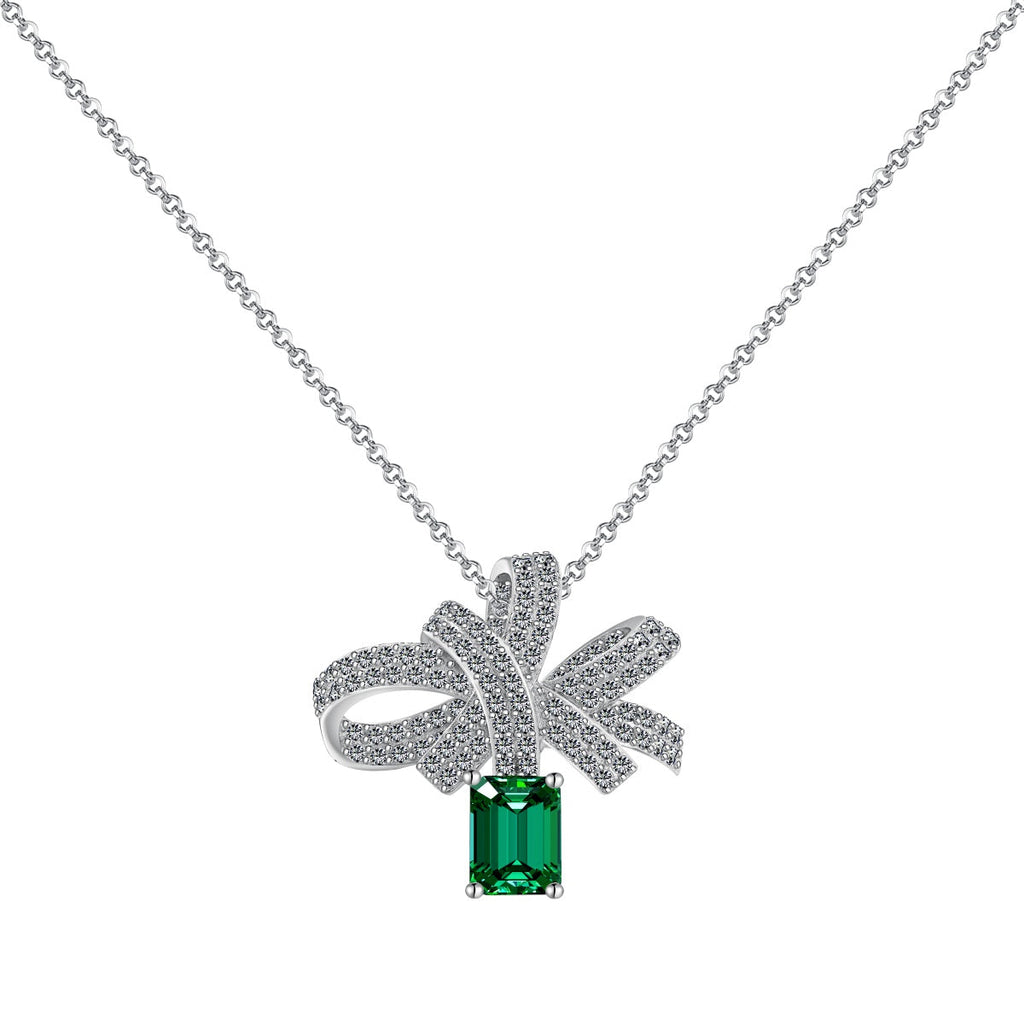 [Goodv]Luxurious Flower Shape Emerald Cut Necklace