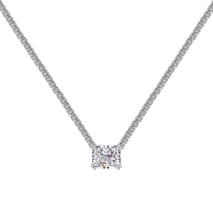 [Goodv]4.0 Carat Elegant Radiant Cut Necklace