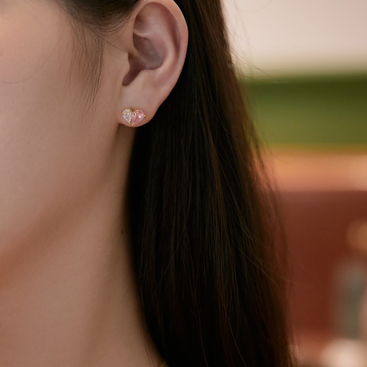 [Goodv] Boucles d'oreilles éblouissantes et élégantes en forme de cœur