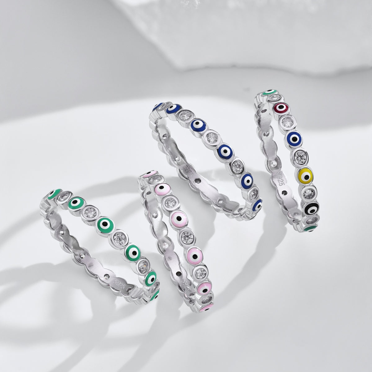 [Goodv]Sparkling Vibrant Round Shape Daily Ring