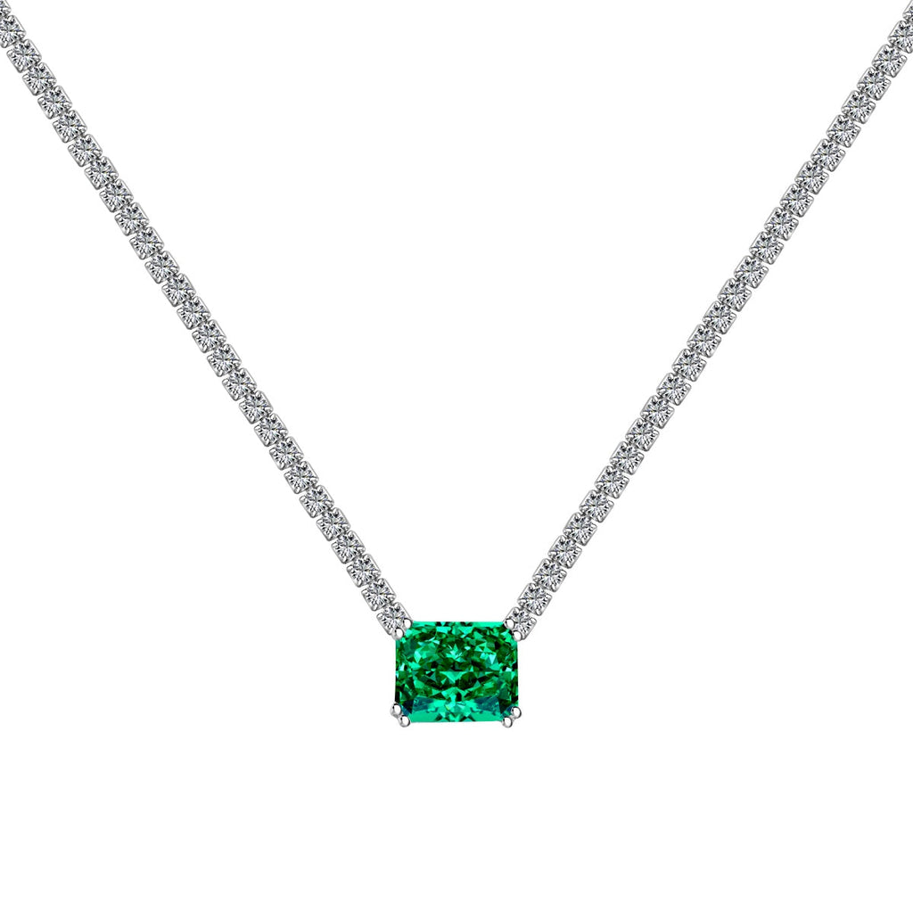 [Goodv]4.0 Carat Elegant Radiant Cut Necklace