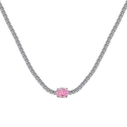 [Goodv]1.0 Carat Shining Oval Cut Necklace
