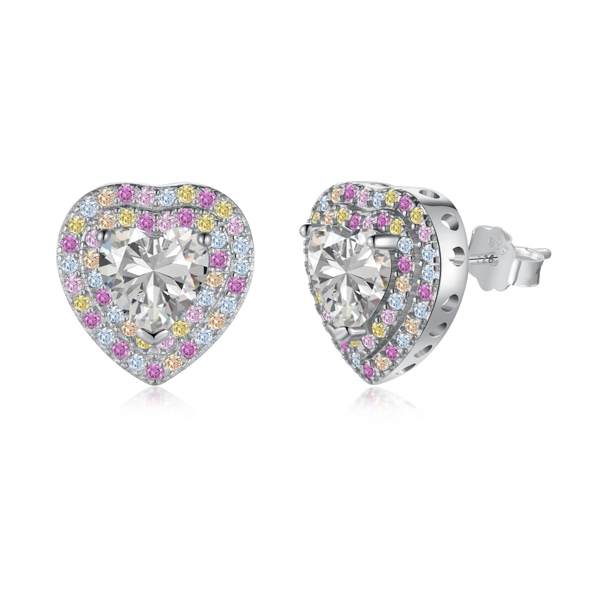 [Goodv]Dazzling Heart Shape Lover Earrings