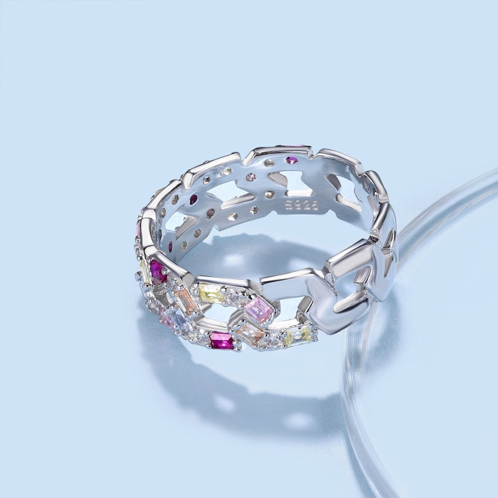 [Goodv]Sparkling Vibrant Emerald Cut Daily Ring
