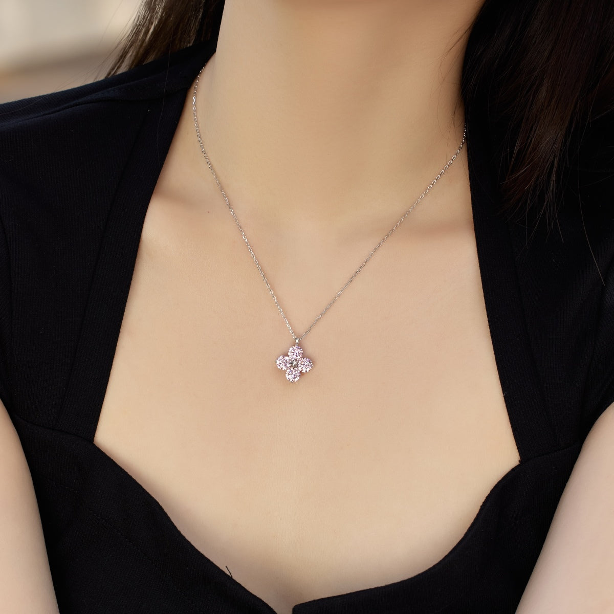 [Goodv]Four-Leaf Clover And Eight-Pointed Star Necklace
