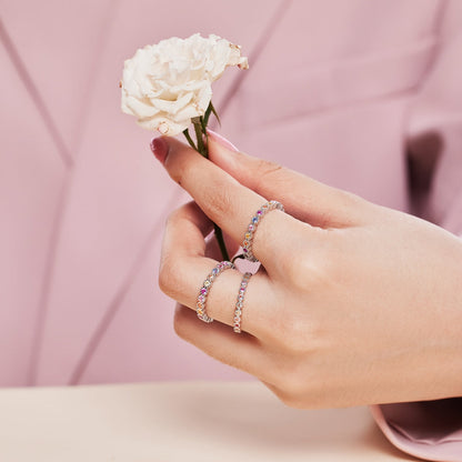 [Goodv]Exquisite Colorful Round Cut Party Ring