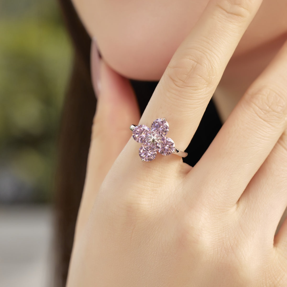 [Goodv]Four-Leaf Clover Eight-Pointed Star Ring