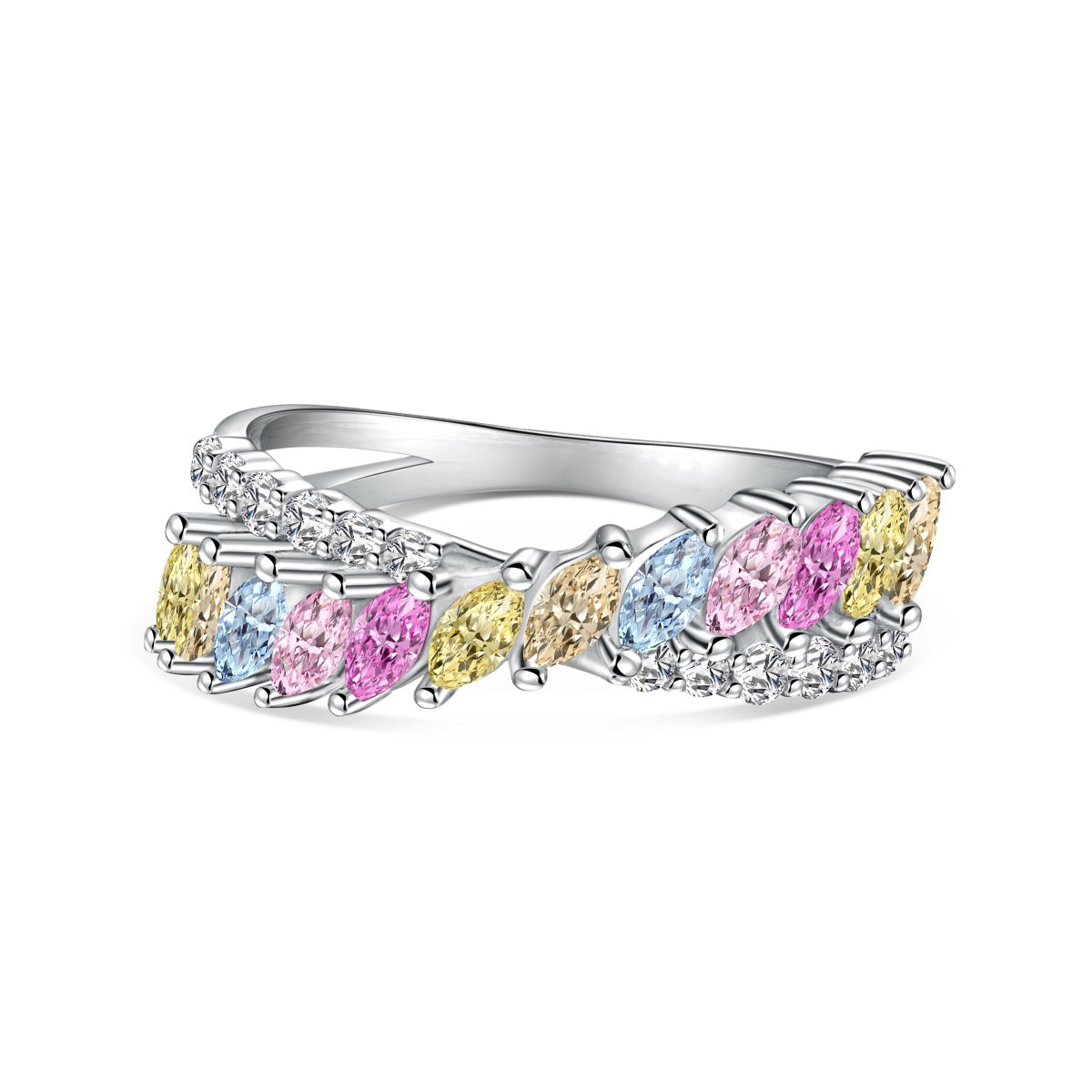 [Goodv] Bague quotidienne unique et colorée en forme de marquise