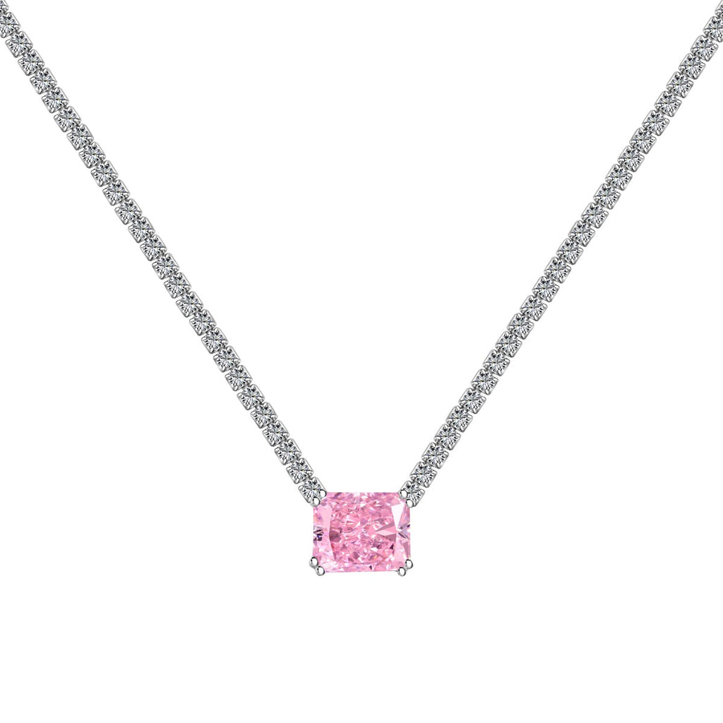 [Goodv]4.0 Carat Elegant Radiant Cut Necklace