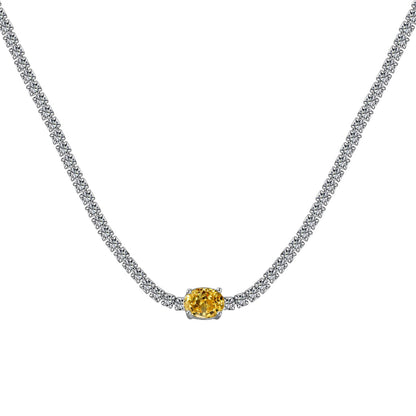 [Goodv]1.0 Carat Shining Oval Cut Necklace