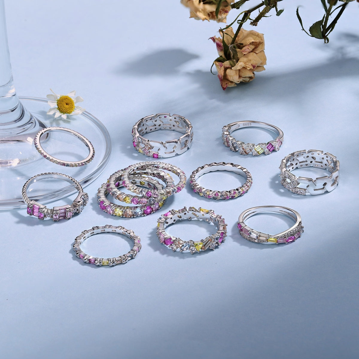 [Goodv] Bague quotidienne délicate et énergique à coupe ronde
