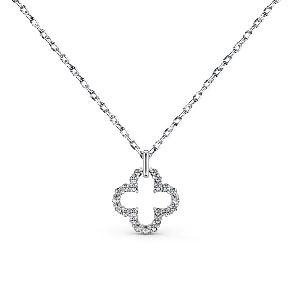 [Goodv]Four-Leaf Clover Hollow Design Exquisite Necklace