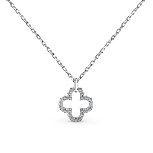 [Goodv]Four-Leaf Clover Hollow Design Exquisite Necklace