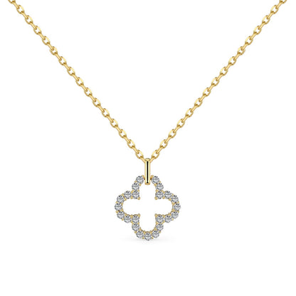 [Goodv]Four-Leaf Clover Hollow Design Exquisite Necklace