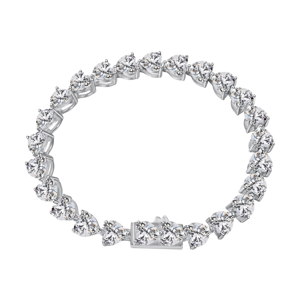 [Goodv] Bracelet d'amoureux élégant et romantique en forme de cœur de 0,75 carat