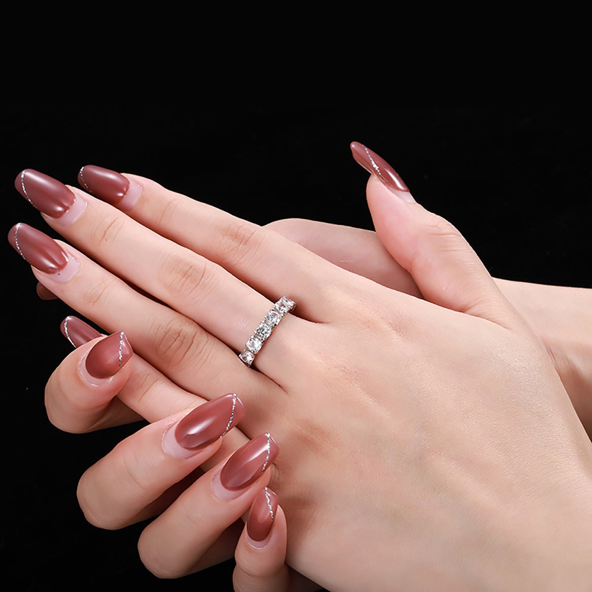 [Goodv]Eternity Round Cut Tennis Ring