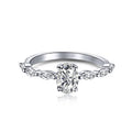 [Goodv] Bague de fiançailles quotidienne en forme de coussin allongé et vibrant de 0,75 carat