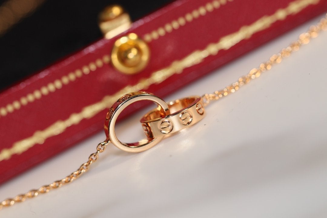 [BIJOUX]LOVE NECKLACE PINK GOLD AND SILVER
