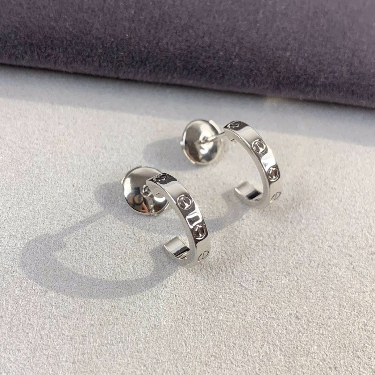 [BIJOUX]BOUCLES D'OREILLES LOVE 2.65MM ARGENT