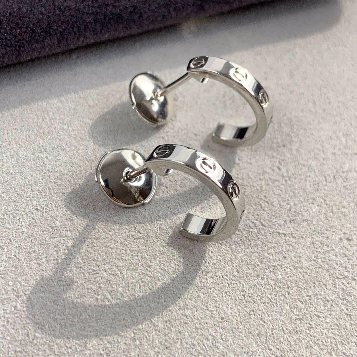 [BIJOUX]BOUCLES D'OREILLES LOVE 2.65MM ARGENT