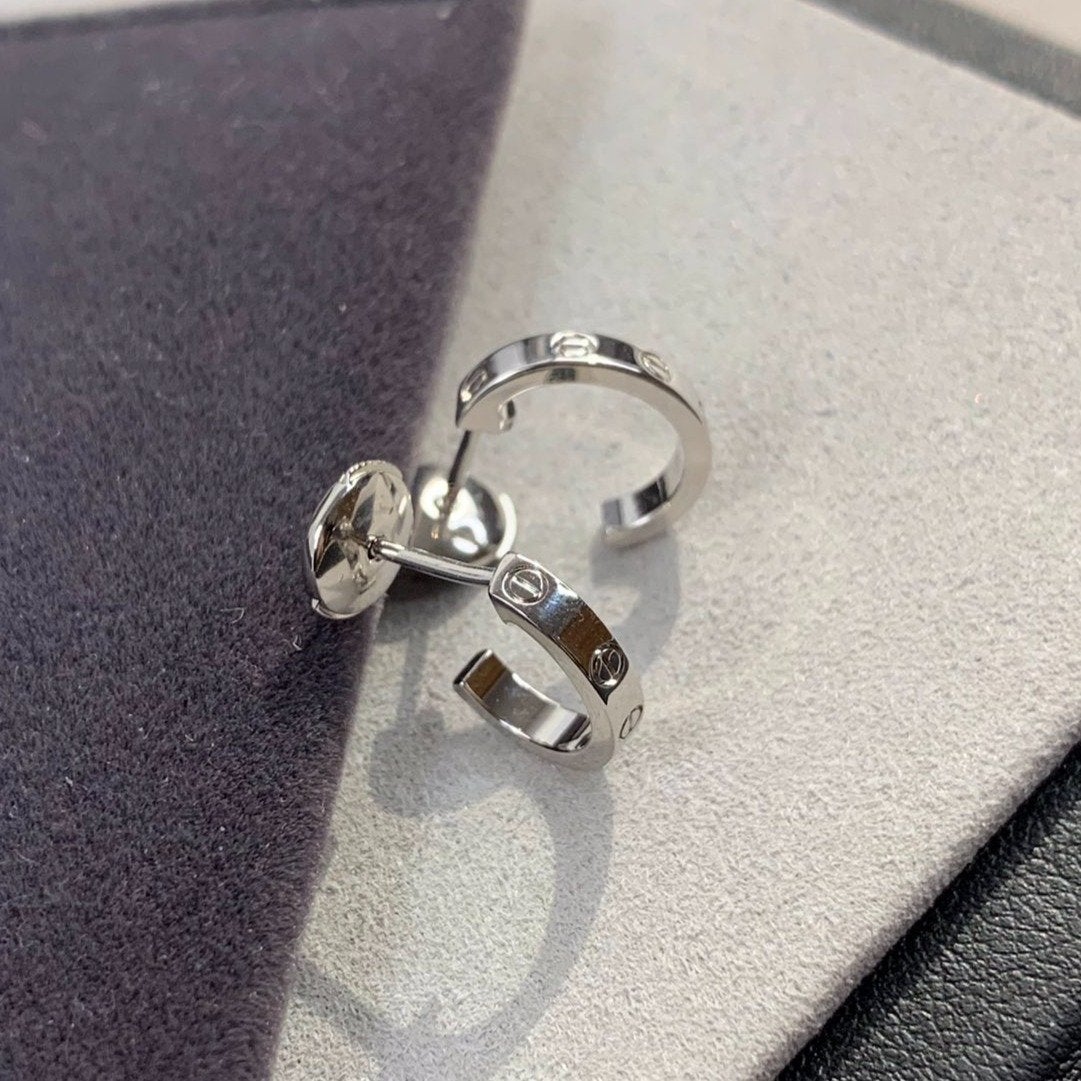 [BIJOUX]BOUCLES D'OREILLES LOVE 2.65MM ARGENT