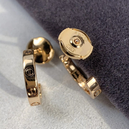 [BIJOUX]LOVE EARRINGS 2.65MM PINK GOLD