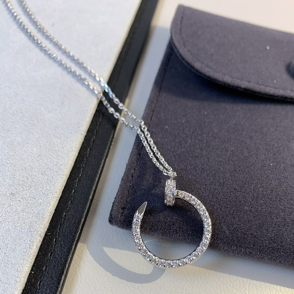 [BIJOUX]JUSTE NECKLACE SILVER DIAMONDS