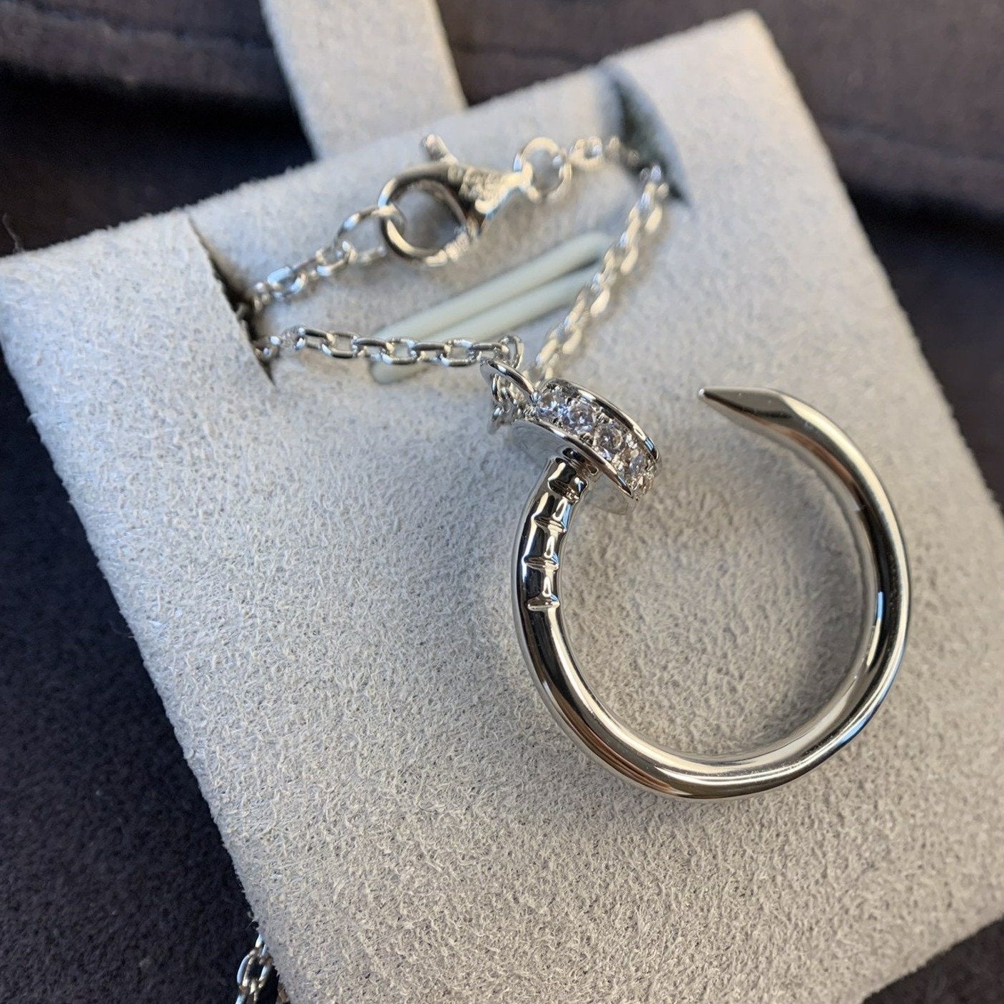 [BIJOUX]JUSTE NECKLACE SILVER DIAMONDS