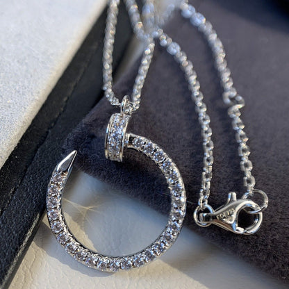 [BIJOUX]JUSTE NECKLACE SILVER DIAMONDS