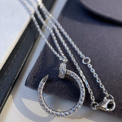 [BIJOUX]JUSTE NECKLACE SILVER DIAMONDS