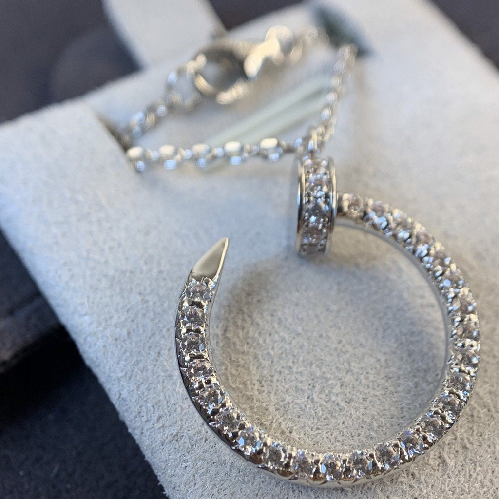 [BIJOUX]JUSTE NECKLACE SILVER DIAMONDS