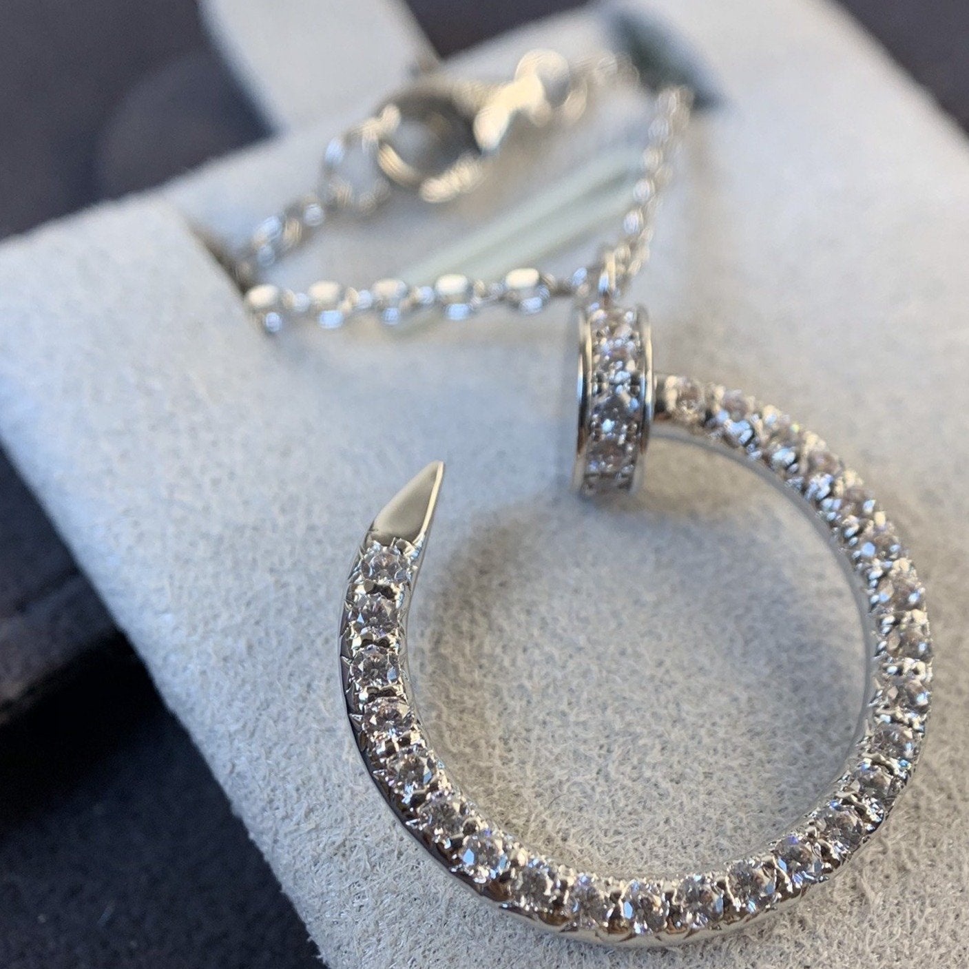 [BIJOUX]JUSTE NECKLACE SILVER DIAMONDS