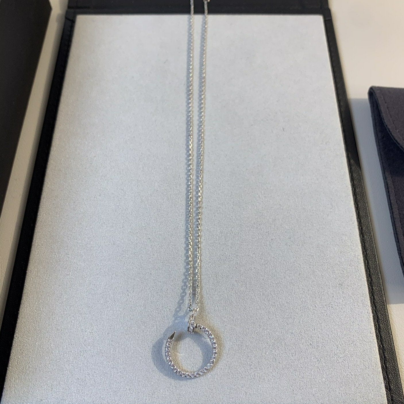 [BIJOUX]JUSTE NECKLACE SILVER DIAMONDS