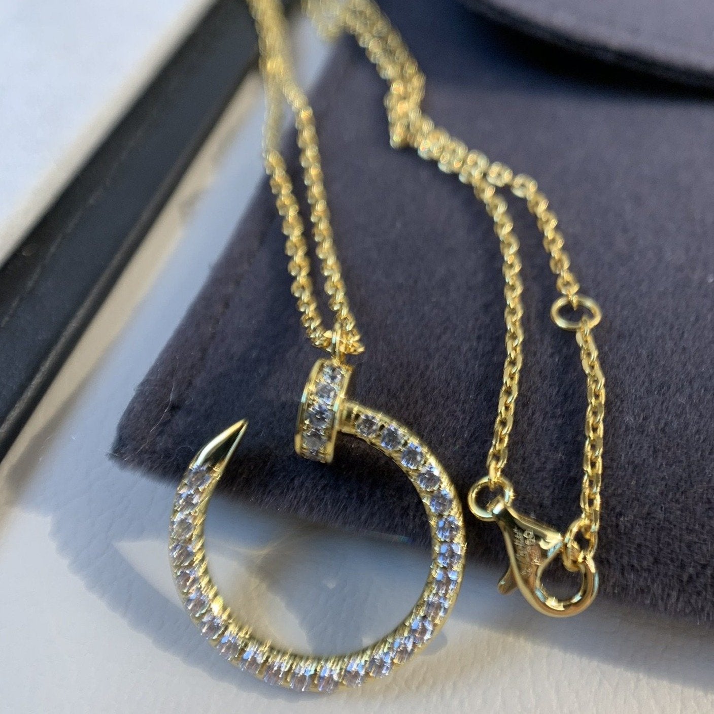 [BIJOUX]JUSTE NECKLACE GOLD DIAMONDS