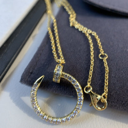 [BIJOUX]JUSTE NECKLACE GOLD DIAMONDS