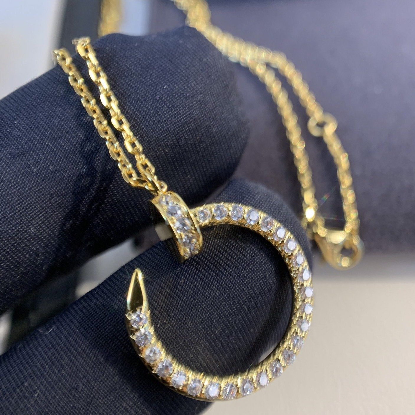 [BIJOUX]JUSTE NECKLACE GOLD DIAMONDS