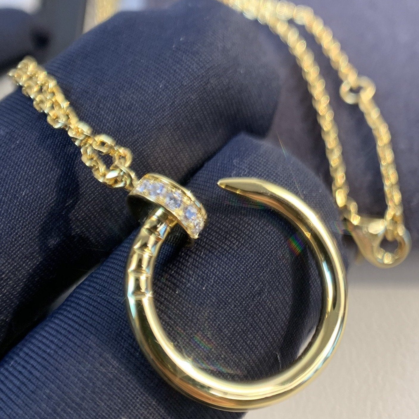 [BIJOUX]JUSTE NECKLACE GOLD DIAMONDS